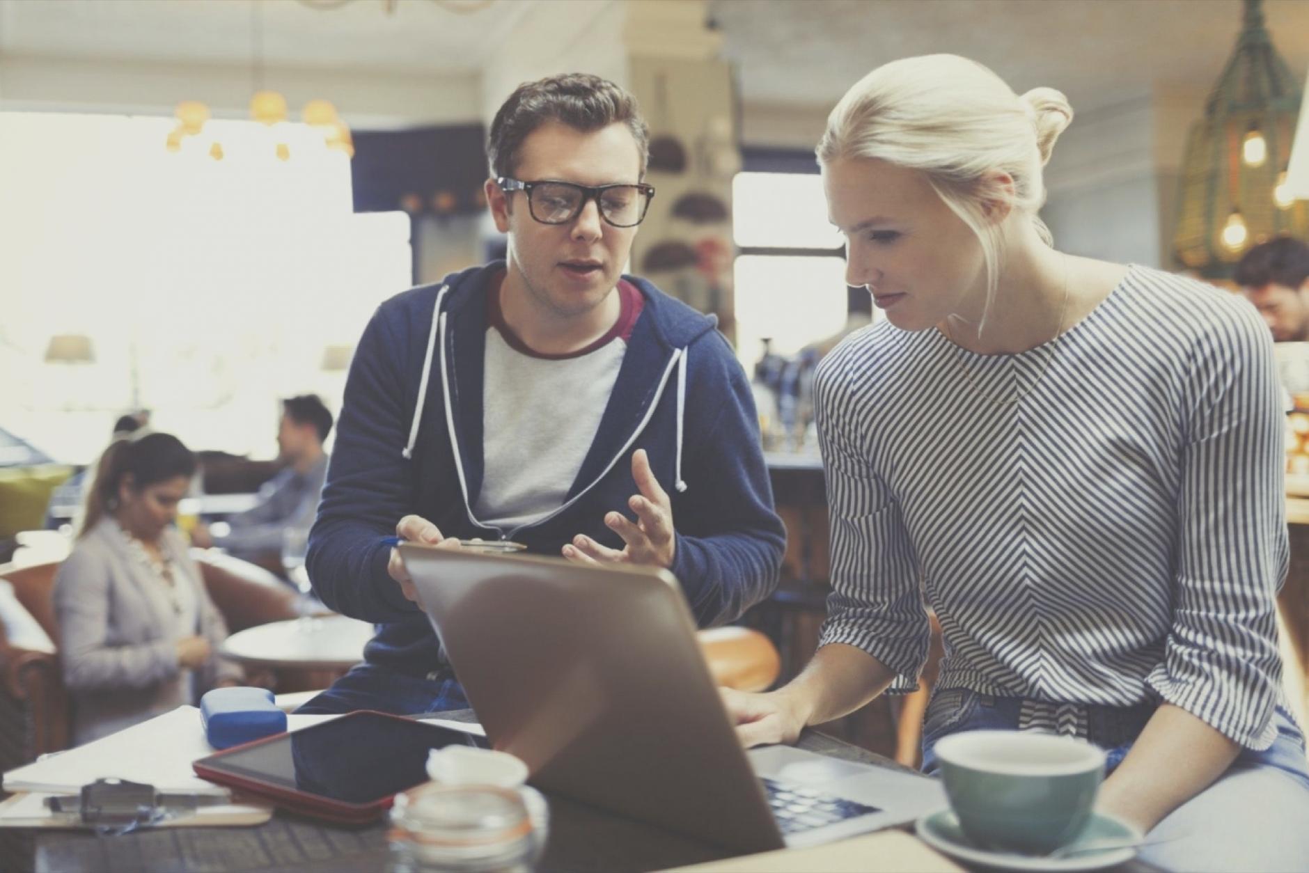 Professional workspace showing learning environment